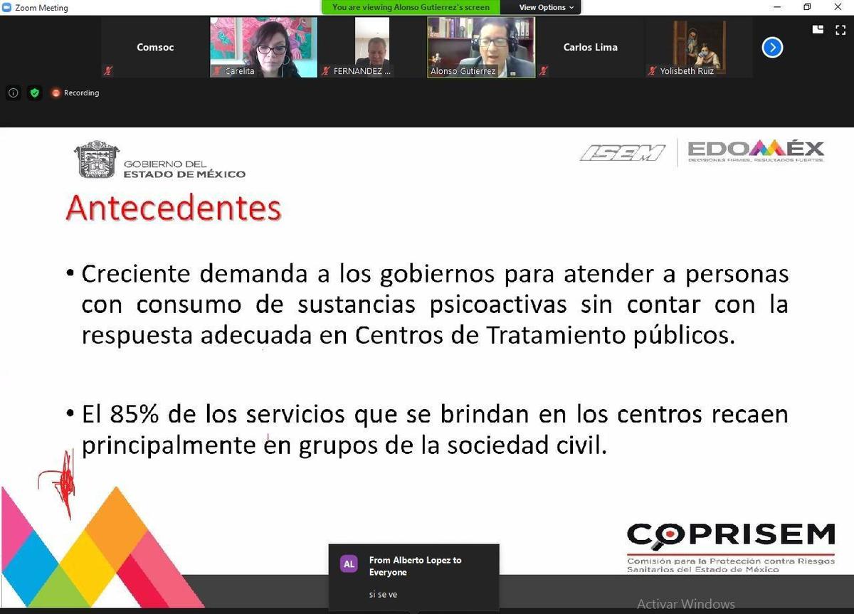 En el país la atención por el consumo de drogas se ha incluido desde primer nivel de atención médica.