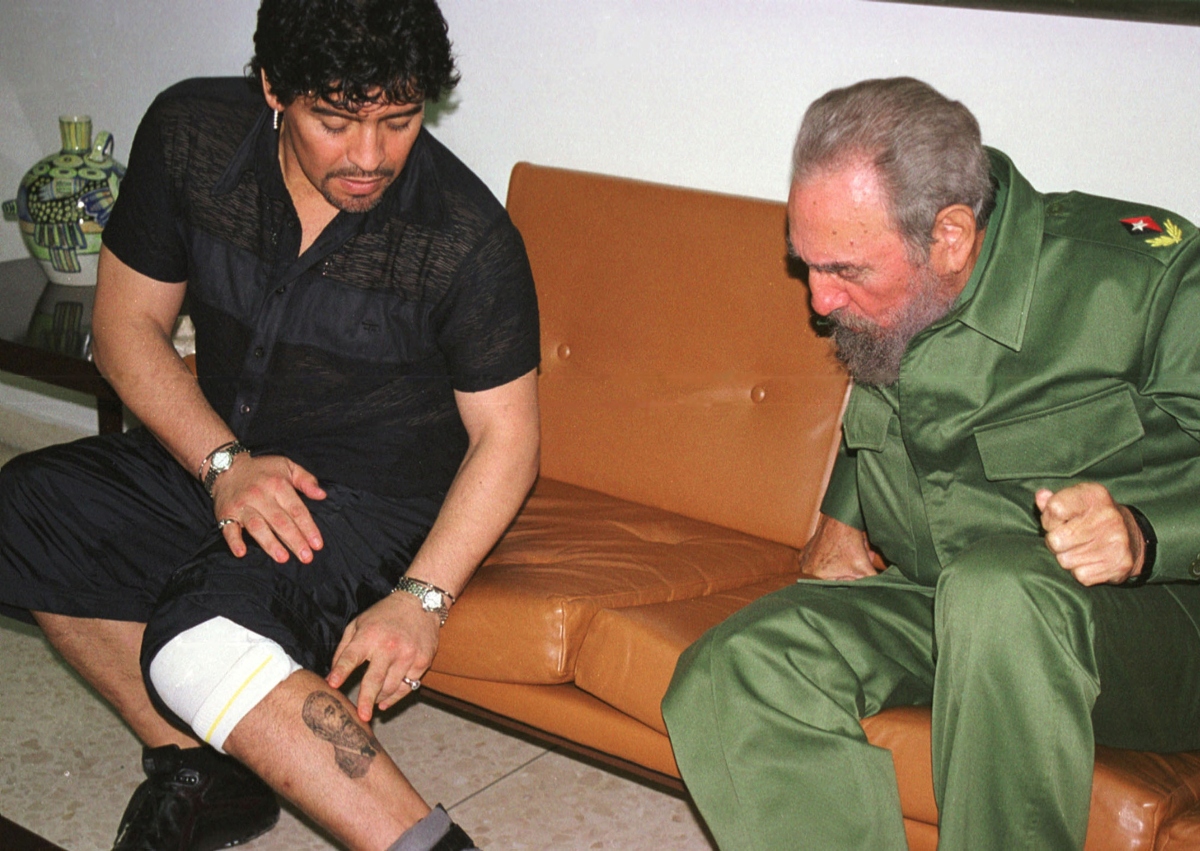 Maradona y Castro.