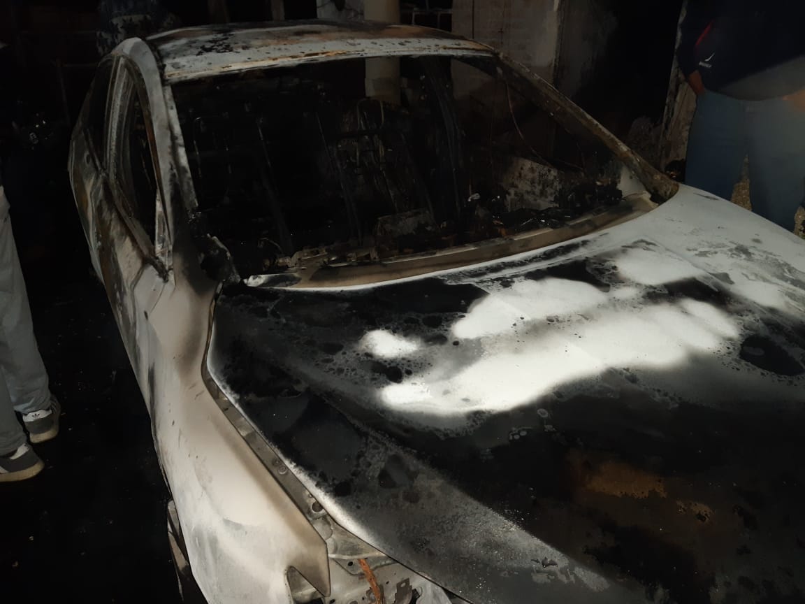 Granero incendiado