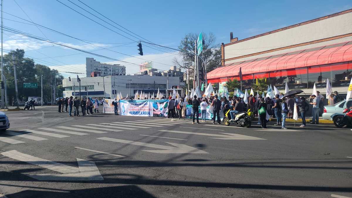 Protesta por falta de agua en Azcapotzalco