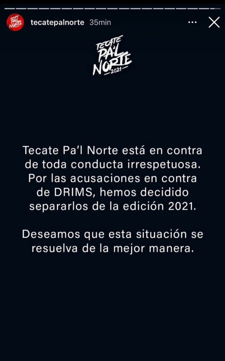 Historia de Instagram @tecatepalnorte