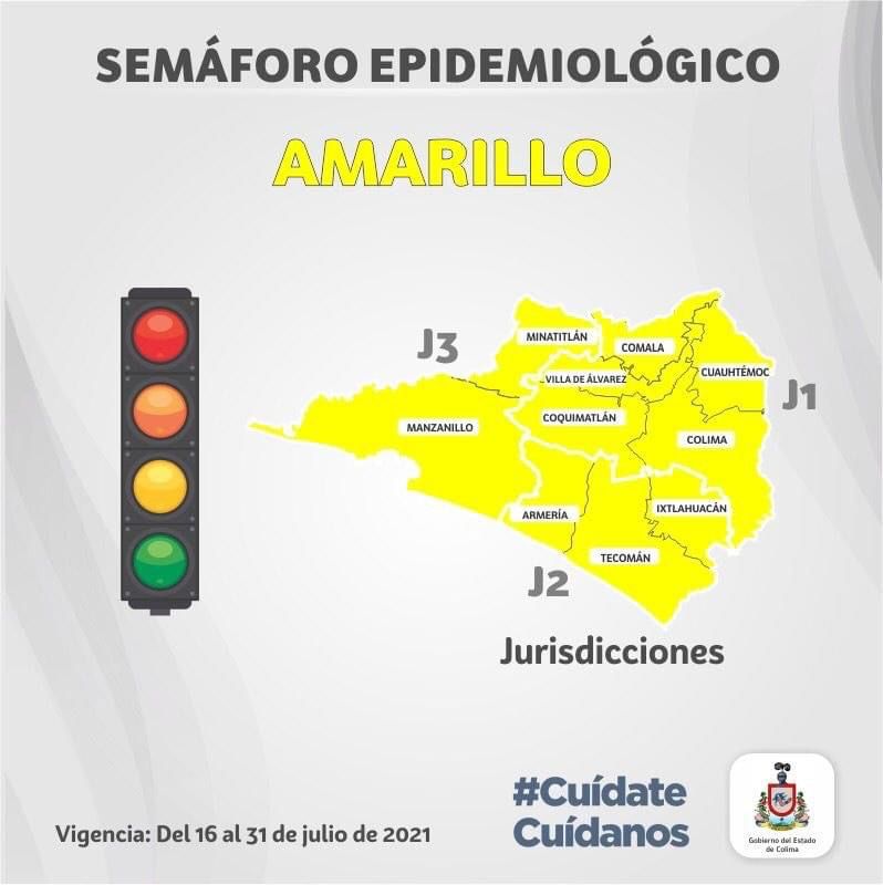 Semáforo amarillo Colima