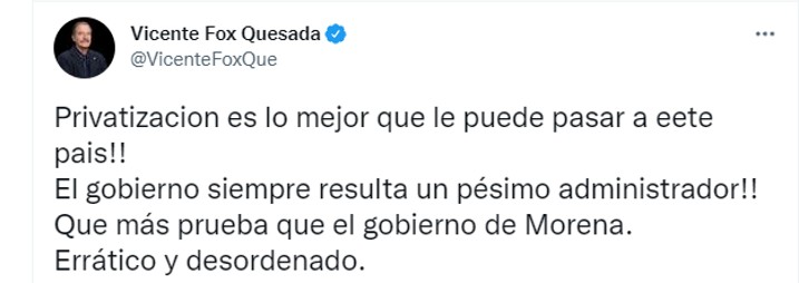 Tuit de Fox