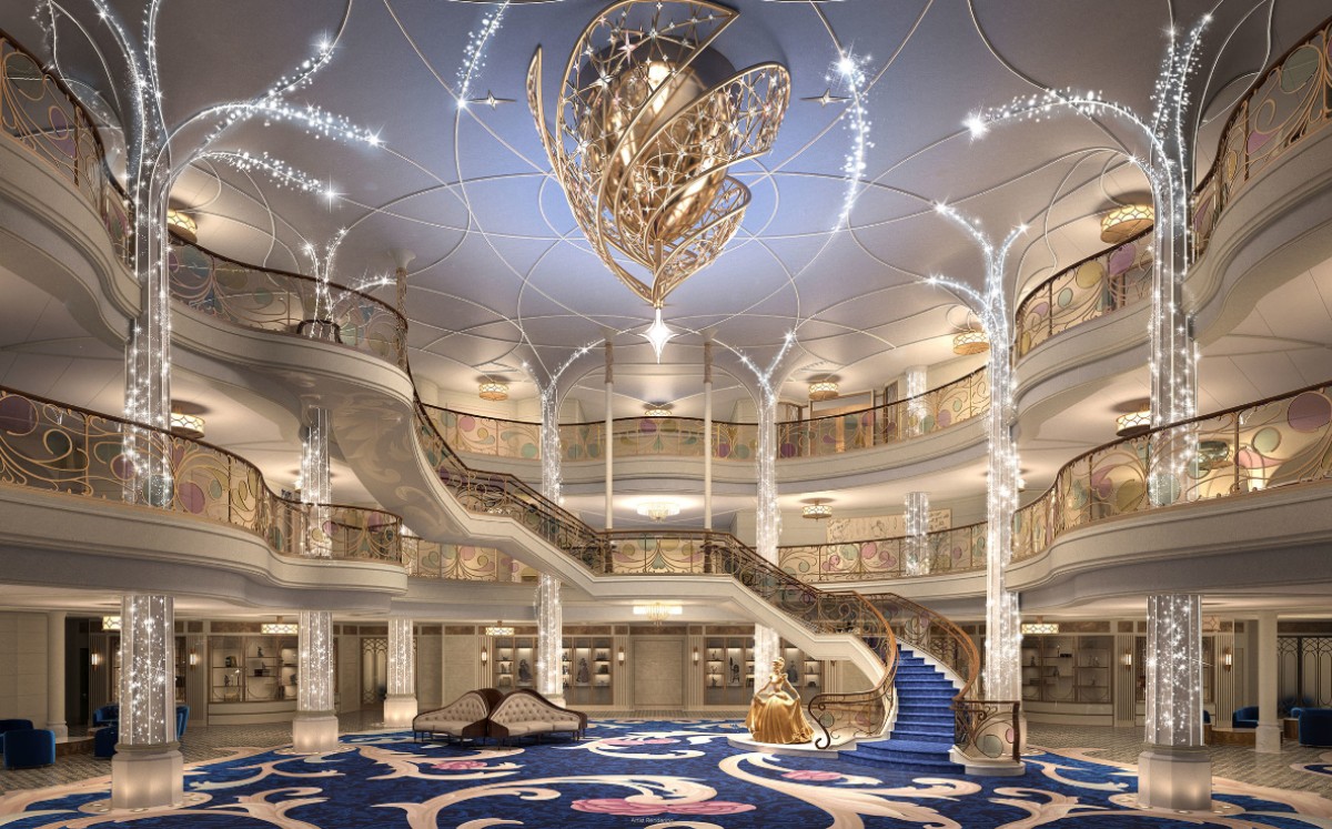Entretenimiento Familiar Disney Wish: Grand Hall | FOTO: Disney Cruise Line